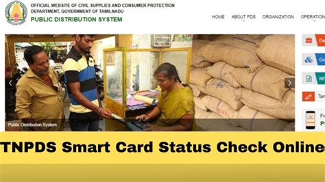 to check smart ration card status|tnpds smart card printing status.